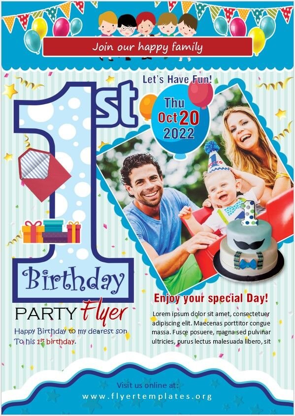 Birthday Party Flyer Template 01