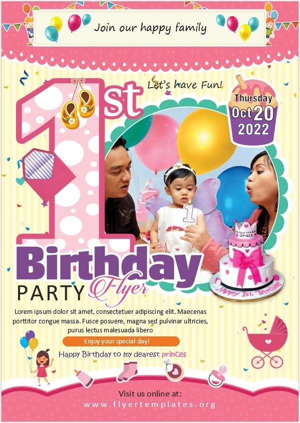 Birthday Party Flyer Template 02
